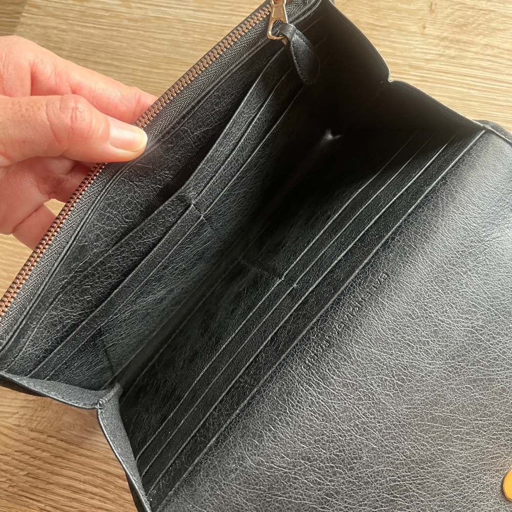 BALENCIAGA Giant Money Agneau Leather Rose Gold Hardware Continental Long Wallet - Picture 13 of 17